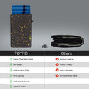TOYFID Best Pop Up RFID Mens Wallet forged Carbon Fiber Minimalist Amazon to Protect Credit Cards